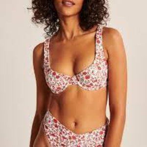 Abercrombie Red Floral Bikini - Small